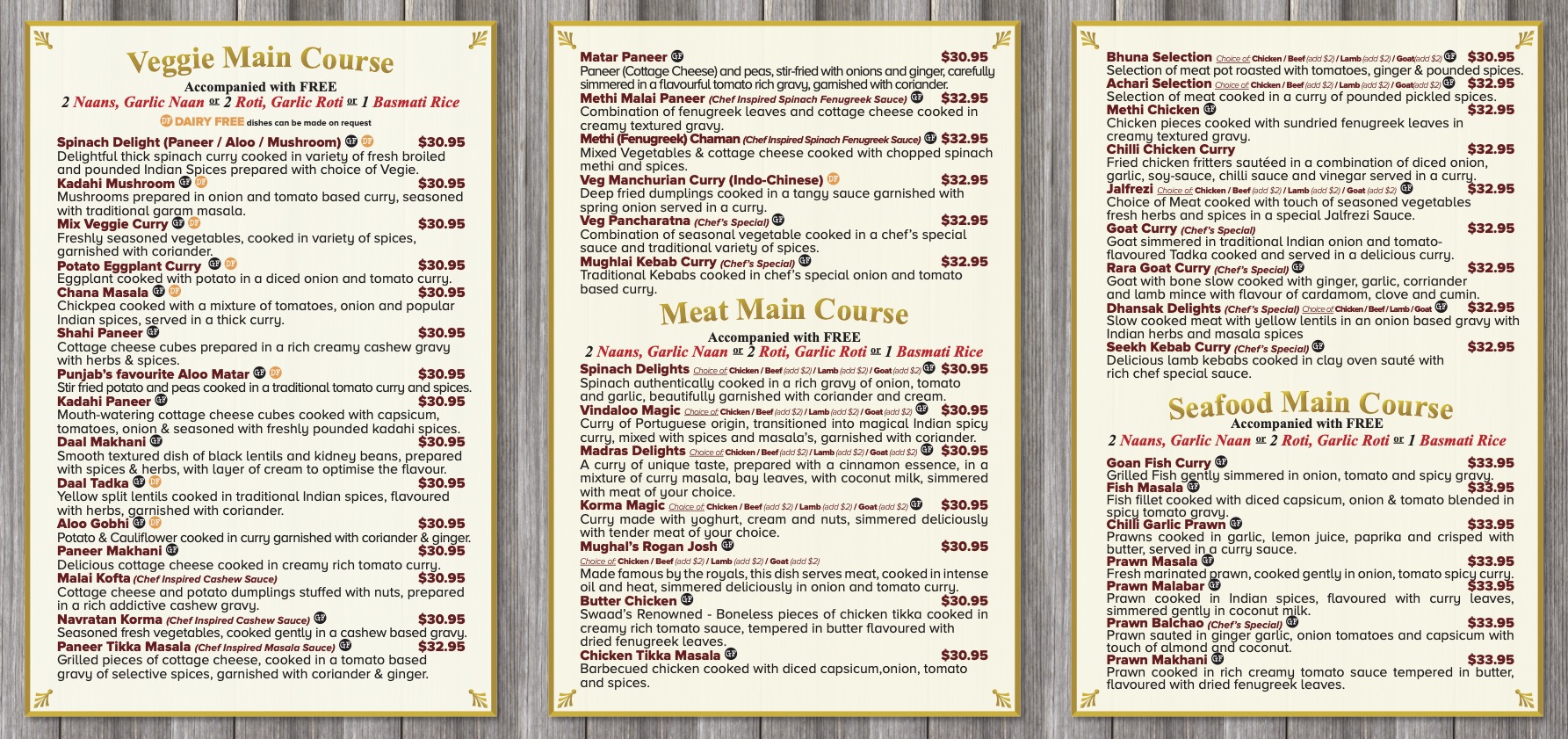 Dine-in Menu 2025 Page1