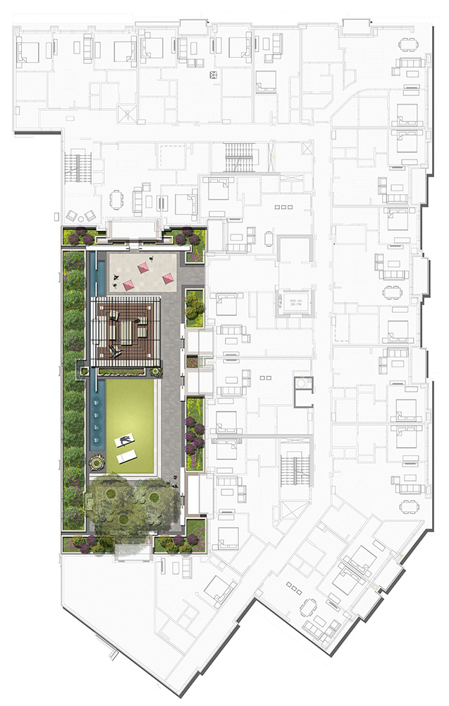 The Sovereign At Regent Square Regent Square Block B1 Rendered Plan Level21 