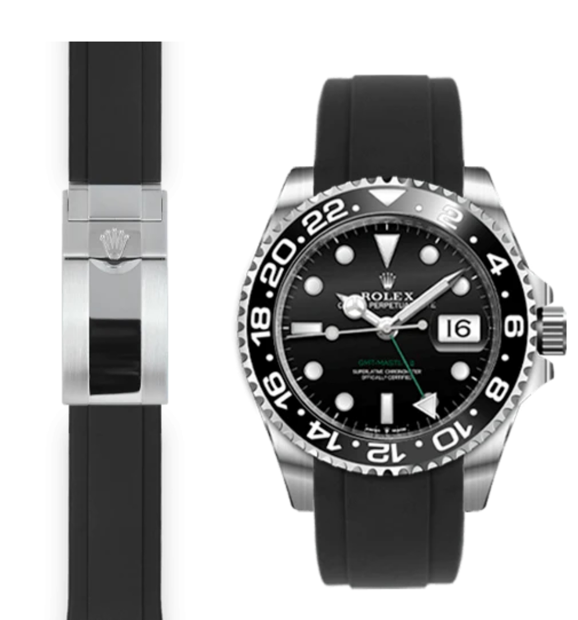 Rolex 20mm Rubber  Watch Bracelet