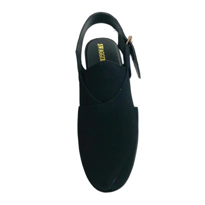 Jet Black Kheri Sandals