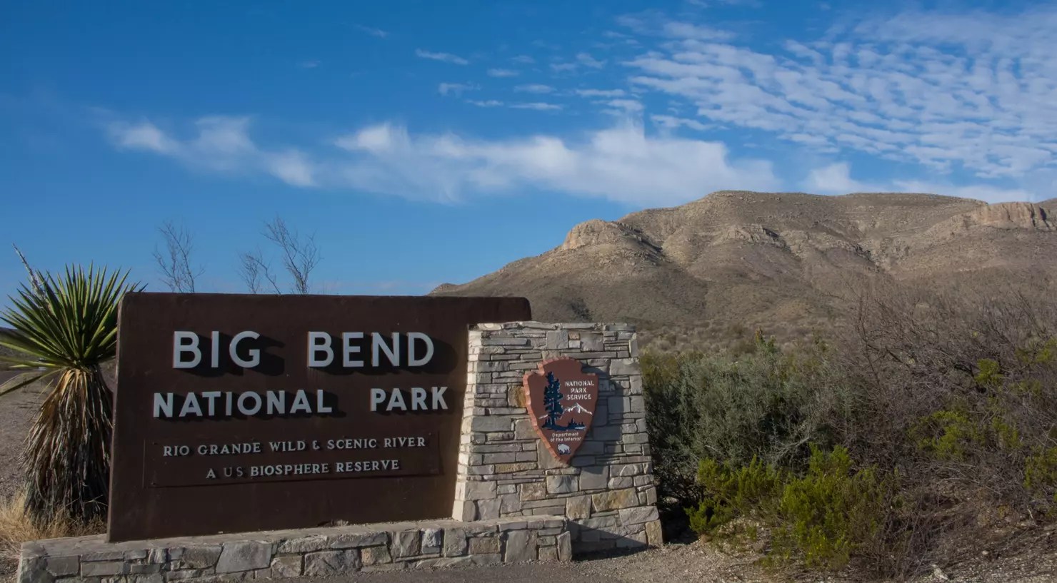 Big Bend National Park is near the Texas Mexico border.