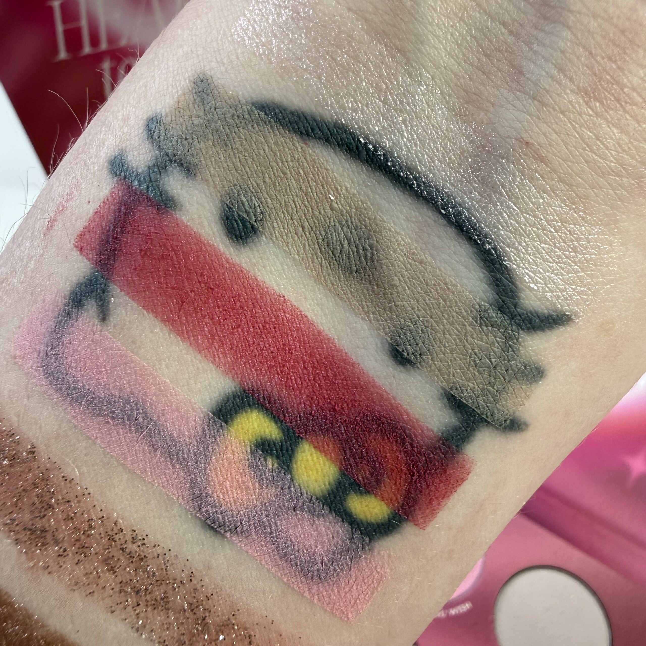 Colourpop HEART TO GET palette swatches