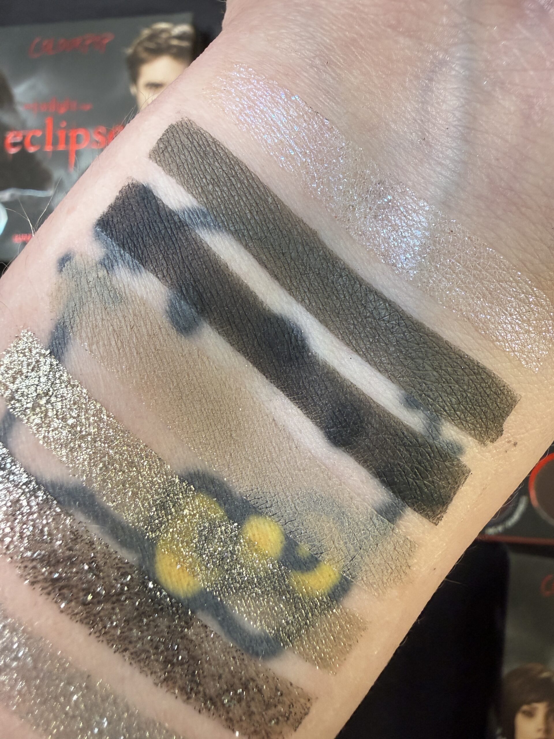 Colourpop x Eclipse palette swatches