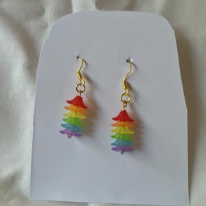 Handcrafted Rainbow Flower Earrings