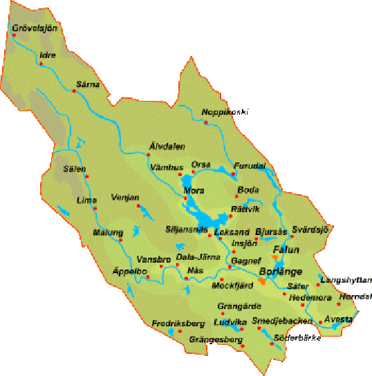 Province Dalarna Dalarna Map 