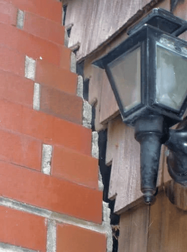  When the chimney shifts, it opens a gap at the siding — an open door for water. 