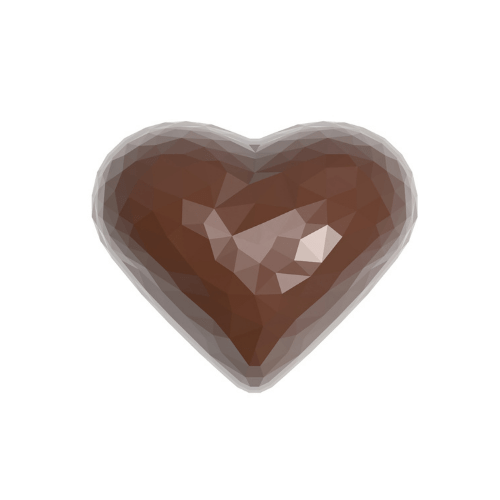 CW1913 Chocolate Mould Heart Facet
