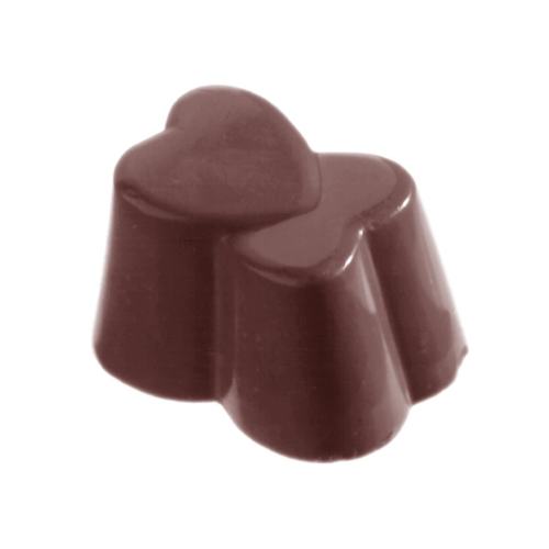 CW1023 Chocolate Mould Heart Double 3x8