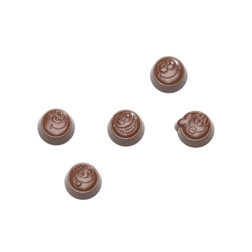 CW1671 Chocolate Mould Smiley Praline 5 Figures