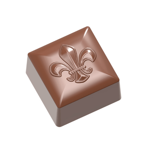 CW1885 Chocolate Mould square Fleur De Lys