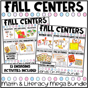fall math and literacy centers bundle