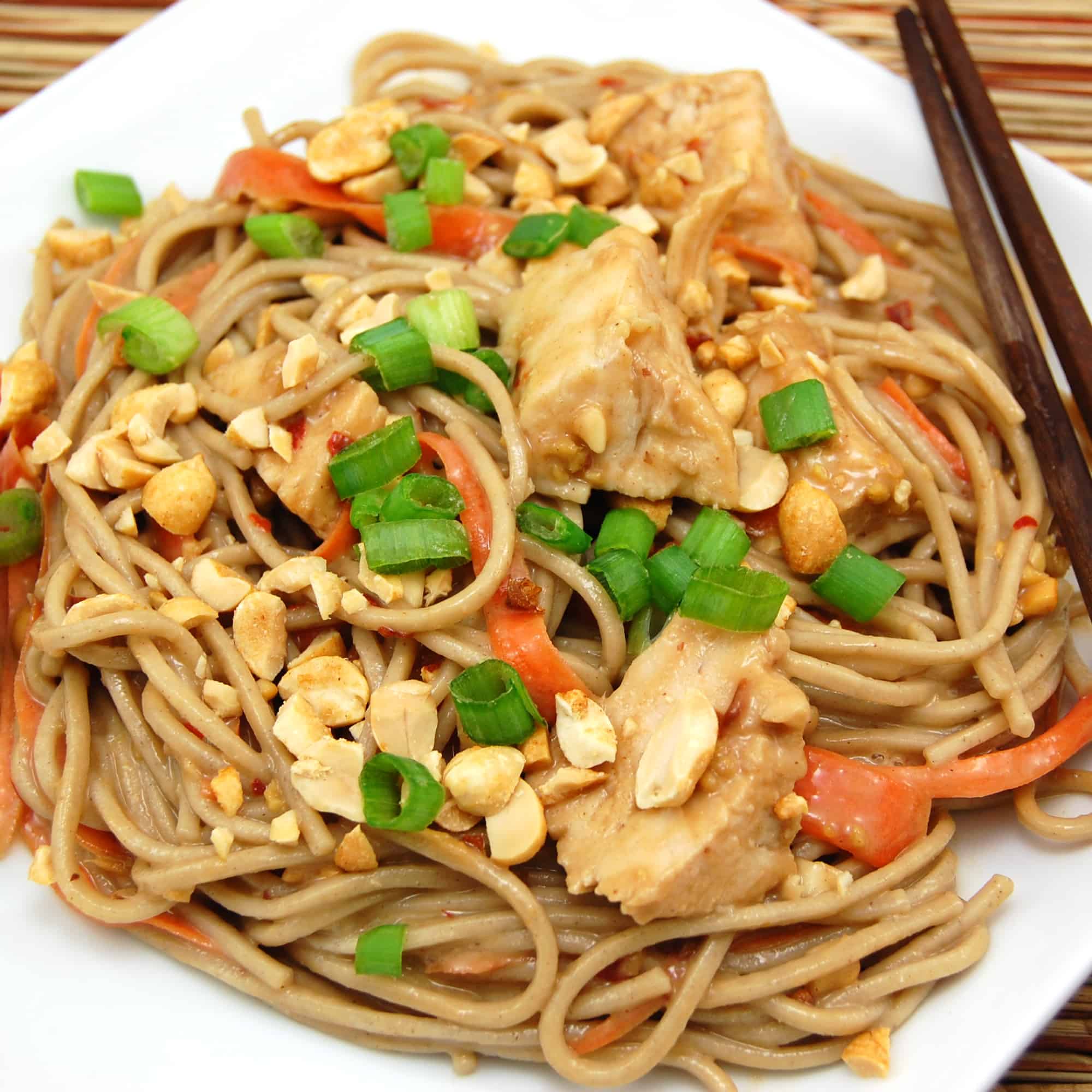 Spicy Soba Noodles with Chicken in Peanut Sauce – Sweet Pea's Kitchen