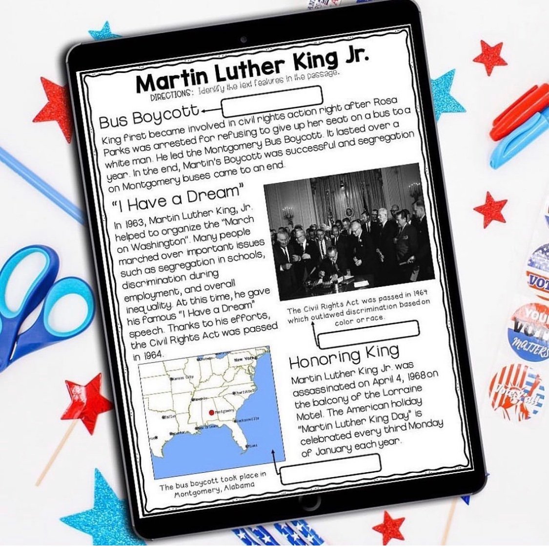 MLK text features