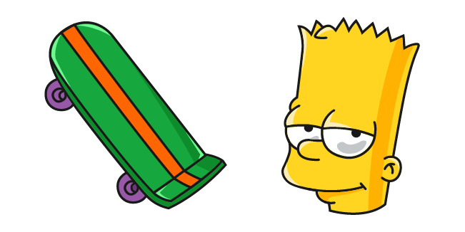 photo The Simpsons Bart On Skateboard the simpsons bart skateboard cursor sweezy custom cursors