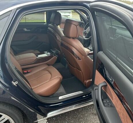 Lots of leg room in Audi A8L used for chauffeur service