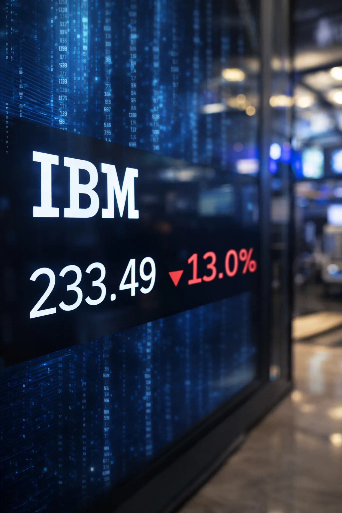 Ibm stock today plunges 13.5% as anthropic ai fears wipe out $31