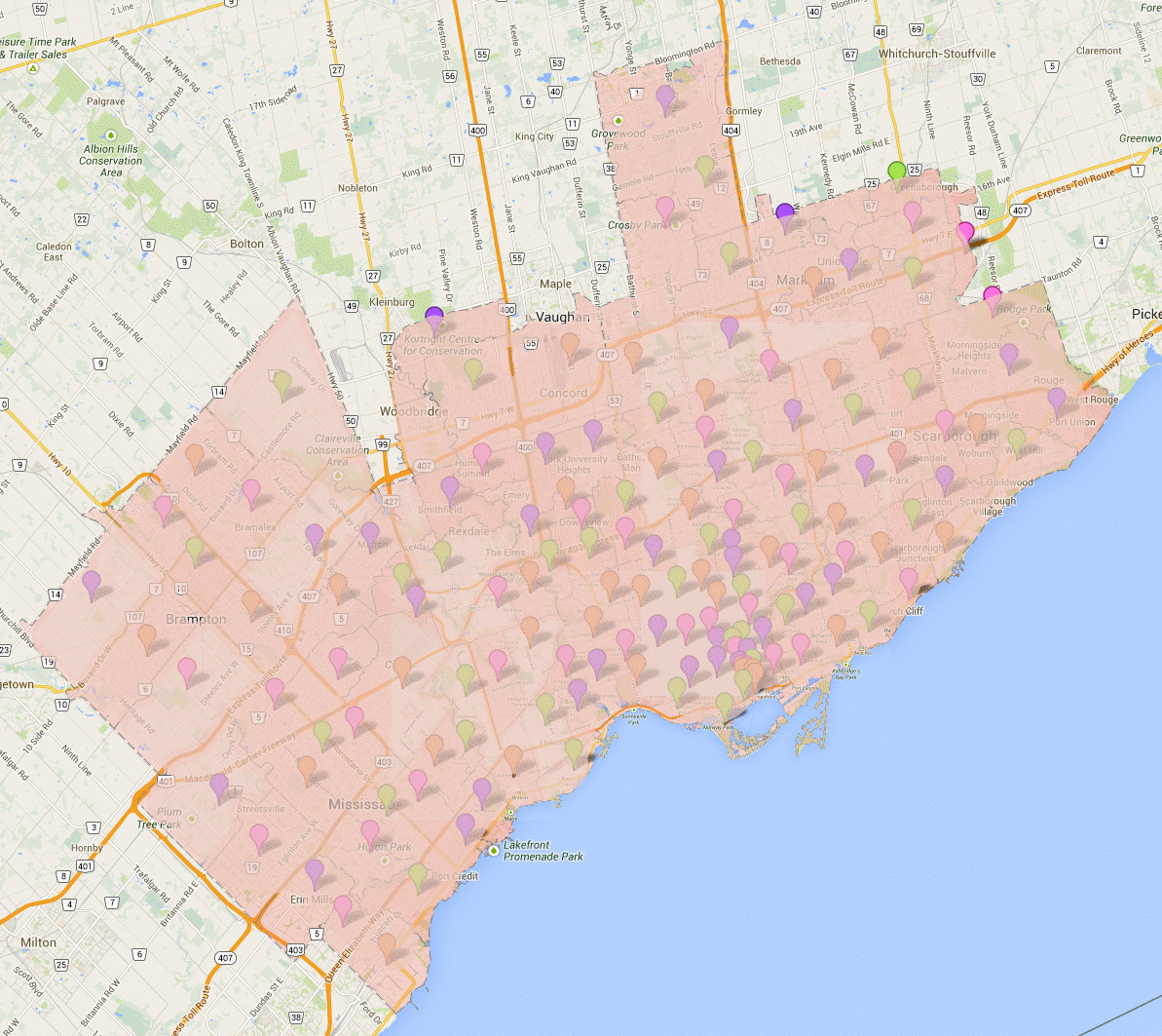 Toronto Ontario Canada Map With Zip Codes Map 