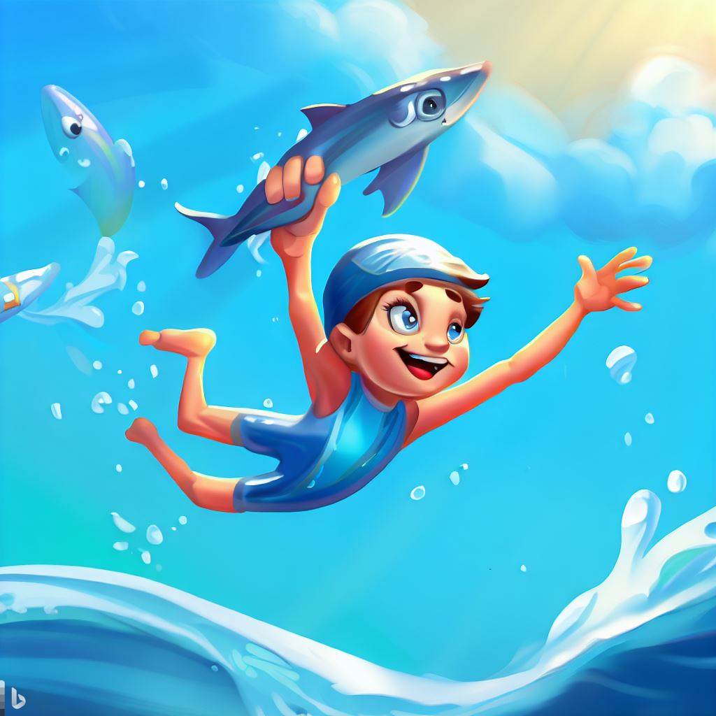 Swimming Game Glide and Catch