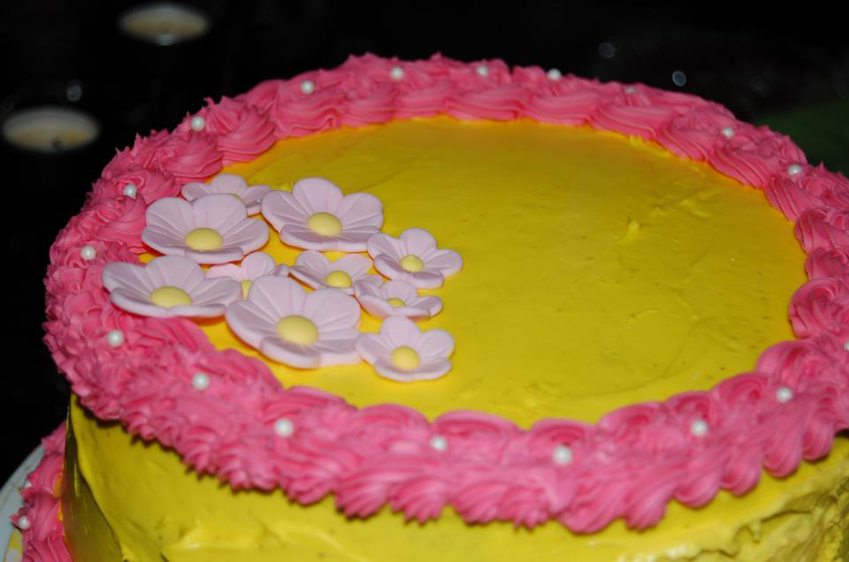 Yellow and Pink Cake