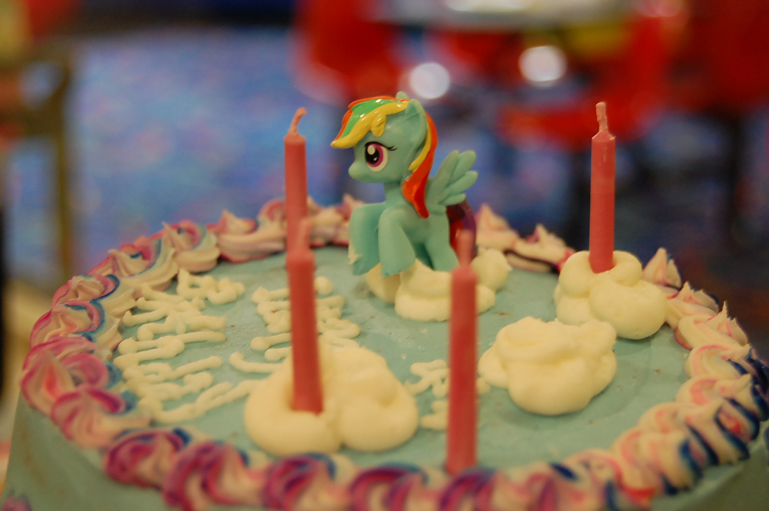 Detail of Rainbow Dash Cake