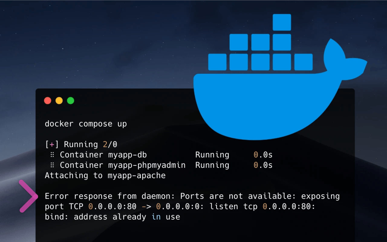 Docker on Mac Port error from daemon - Teaser image