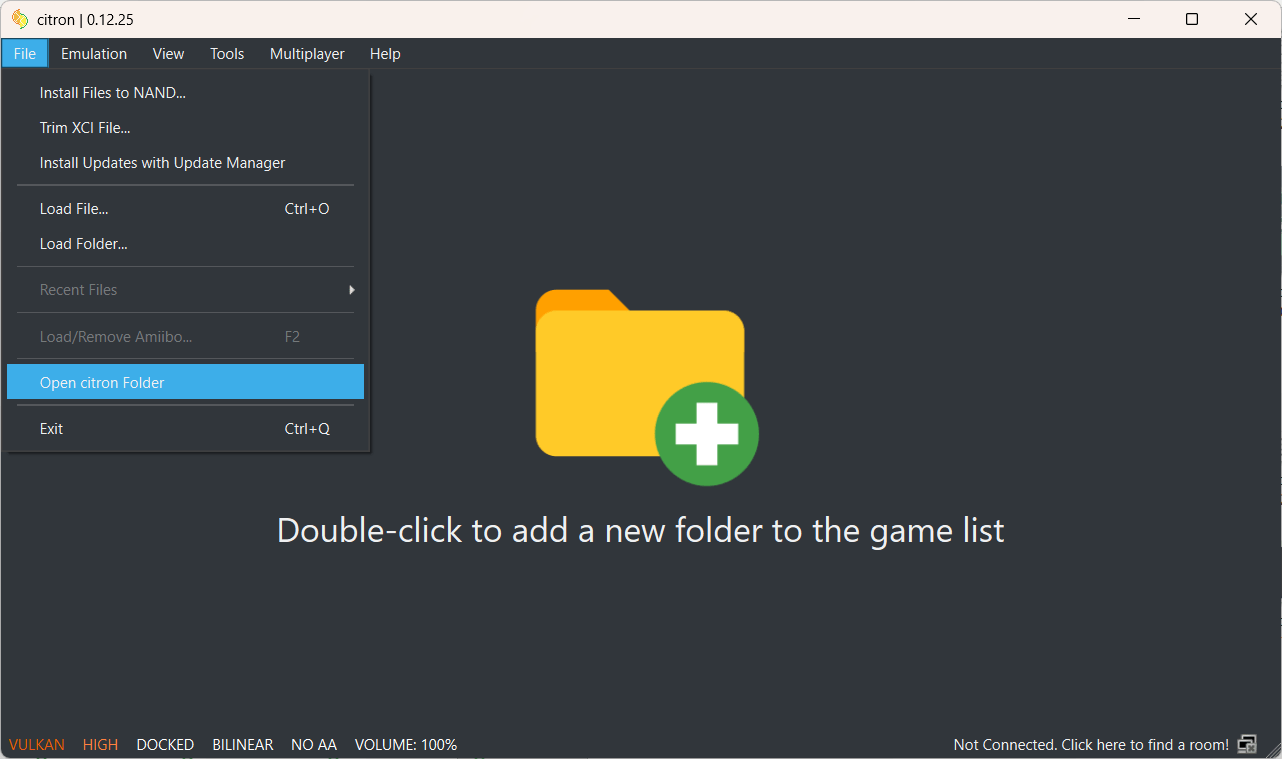 Open citron folder