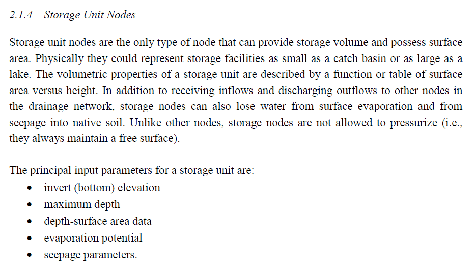 Swmm Storage Unit Storage Units in InfoSWMM and SWMM5 – Reference Hub for EPA SWMM5 ...