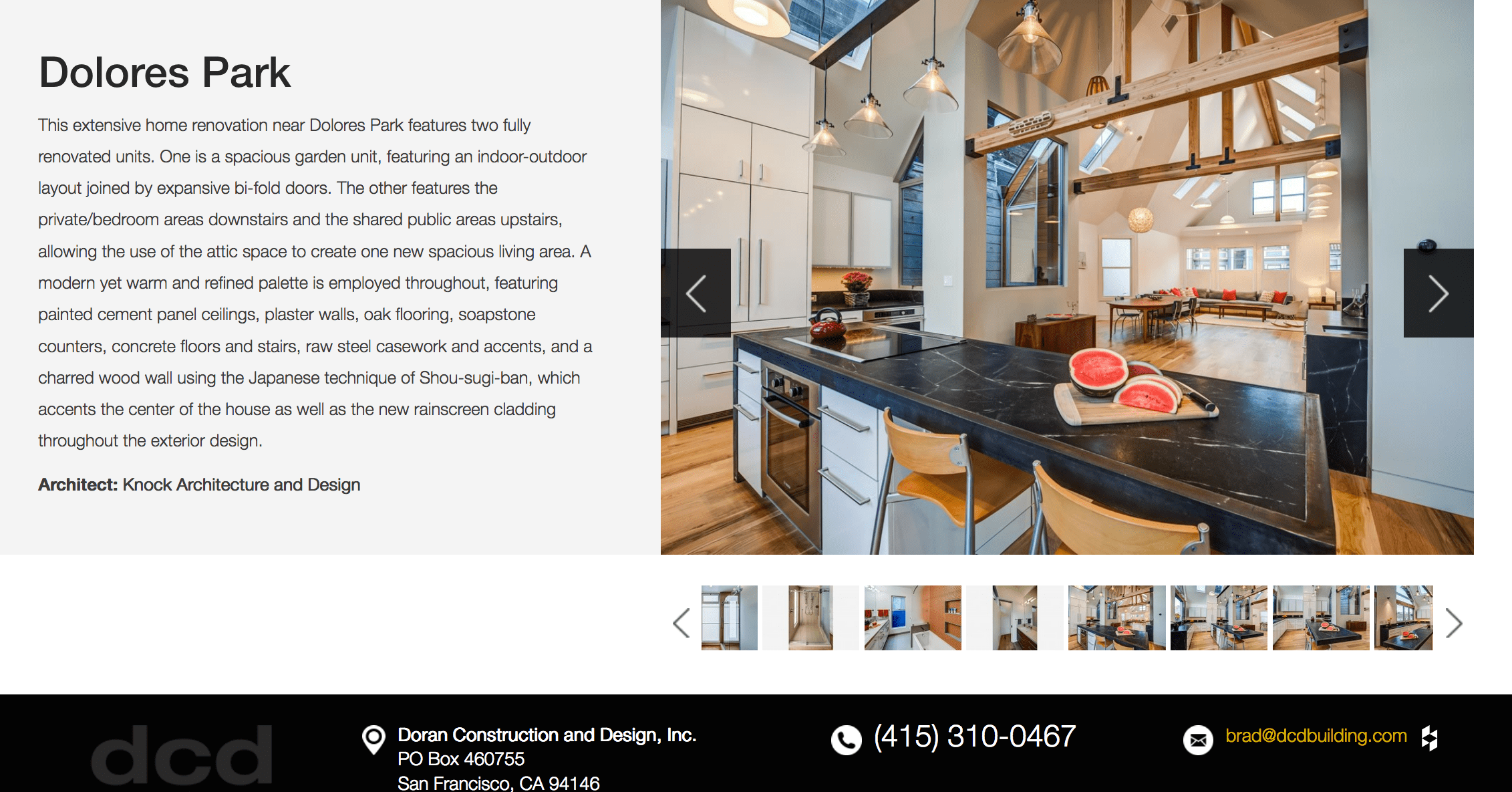 A showcase worthy of Brad's beautiful work