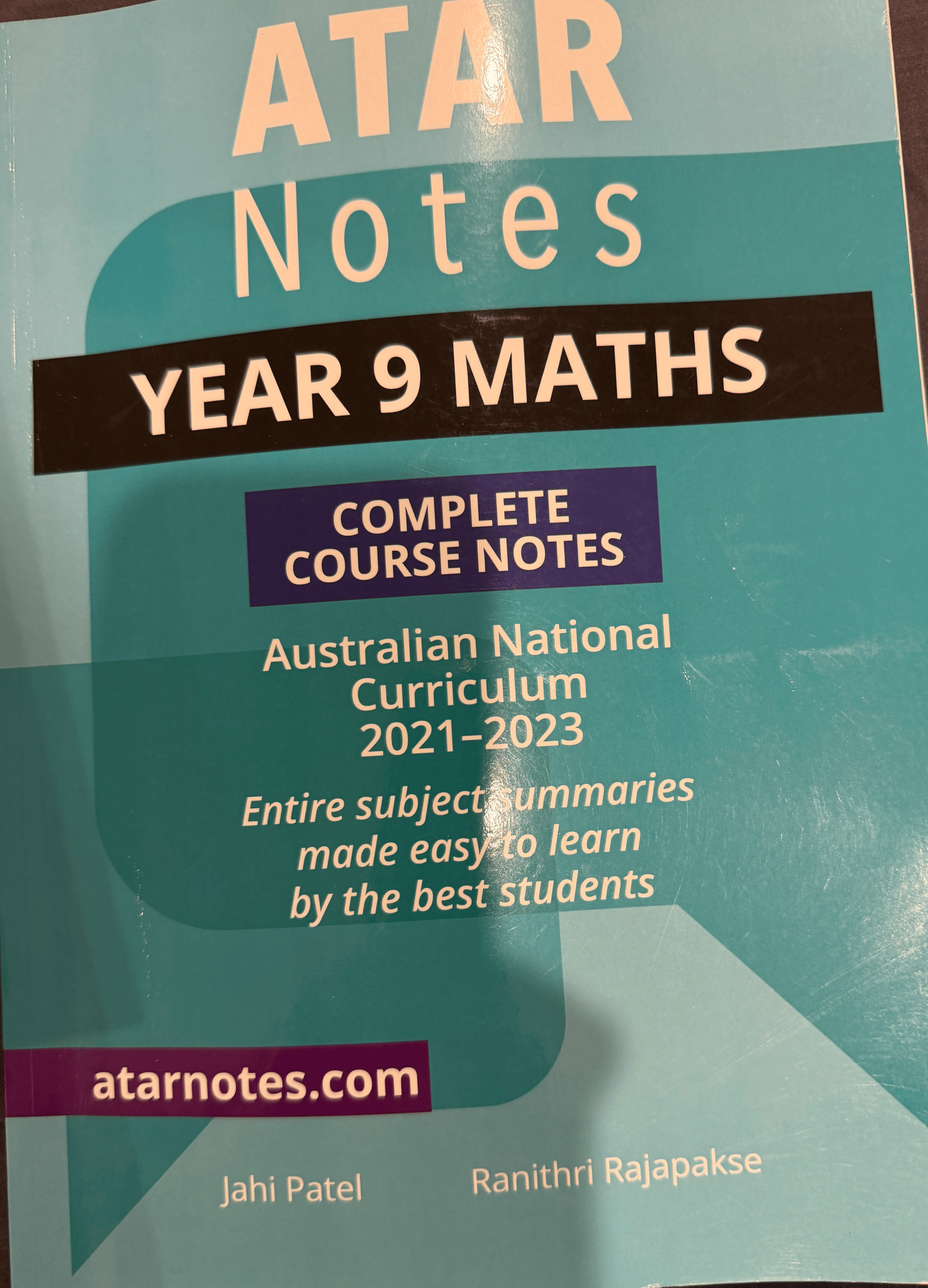 ATAR Notes Year 9 MATHS