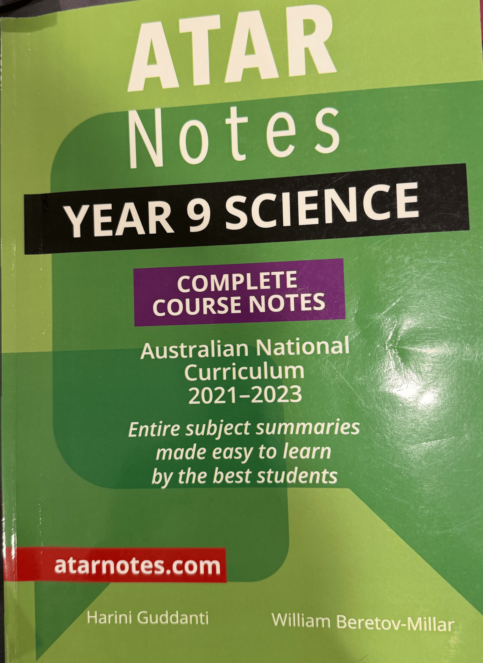 ATAR Year 9 Science
