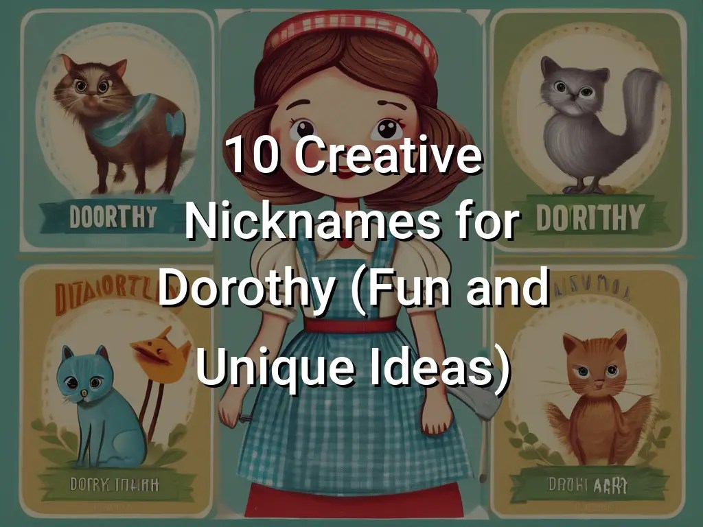 10 creative nicknames for dorothy (fun and unique ideas)