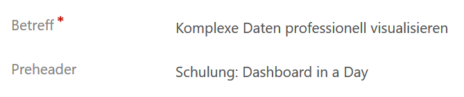 E-Mail-Marketing Angaben