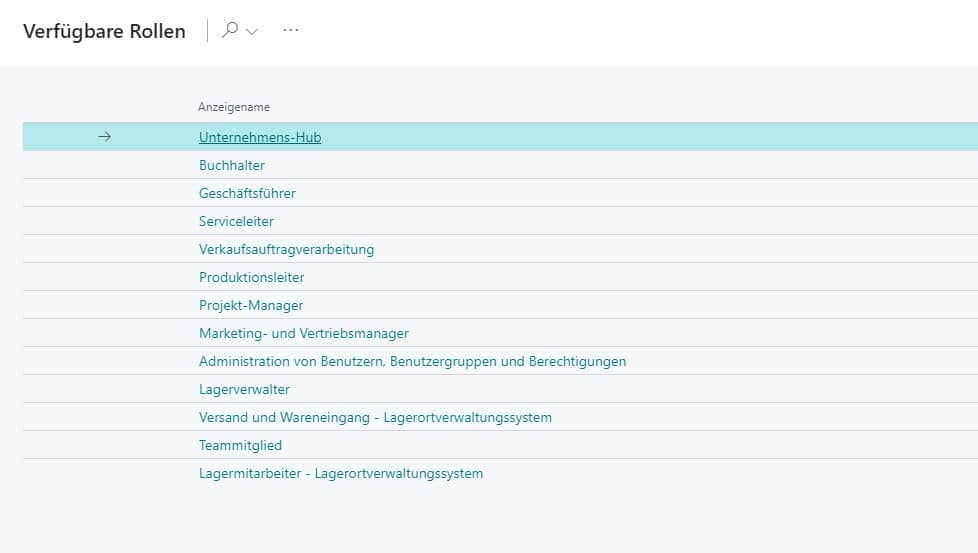 Unternehmens-Hub Rollencenter bei Business Central 2020 Release Wave 2