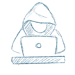 Hacker als Symbol für Threat und Vulnerability Management