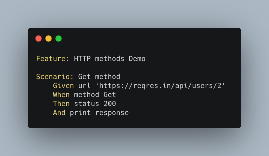 get response gherkin