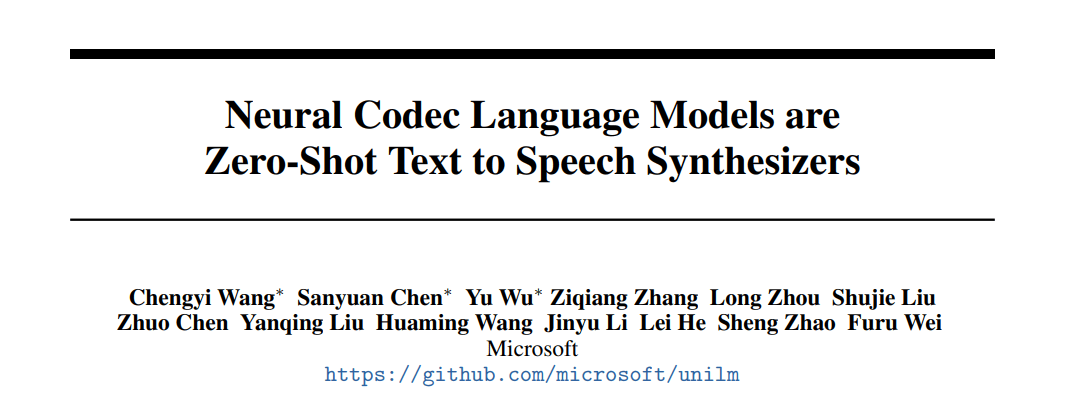 Microsoft’s Neural Codec Language Models Synthesize High-Quality ...