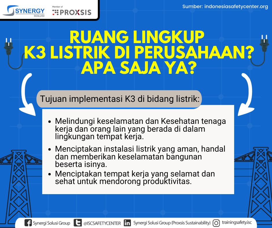 Konsultan iso ohsas akan membantu penerapan operasional k3 di seluruh area kerja perusahaan untuk mencegah terjadinya kecelakaan kerja dan penyakit akibat . Ruang Lingkup K3 Listrik Di Perusahaan Apa Saja Ya Synergy Solusi Indonesia