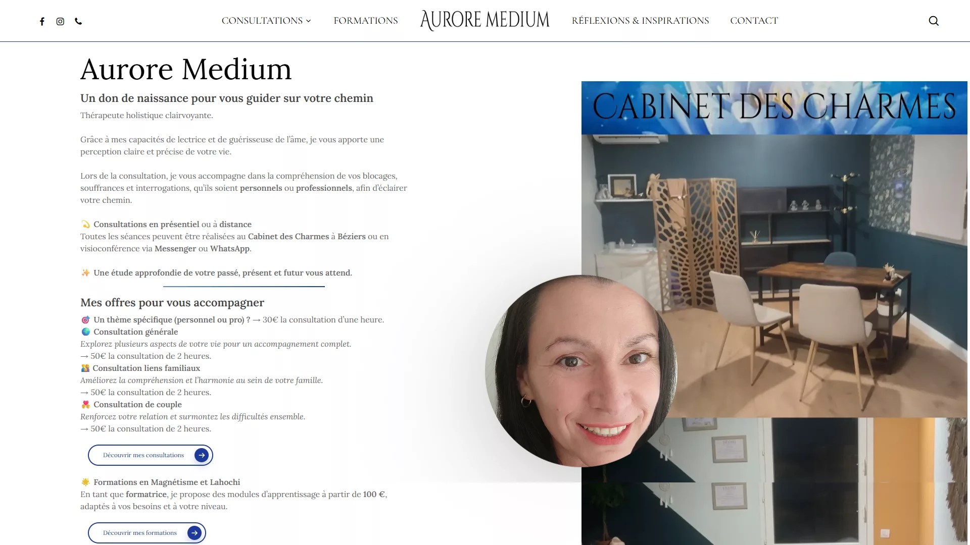 Site web : Aurore Medium