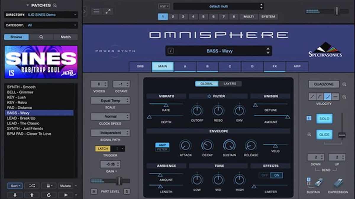 ILIO and LifeStyleDidIt Update SINES Patch Library for Omnisphere 3