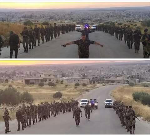 عرض عسكري لميليشيا الفرقة 25 في ريف إدلب