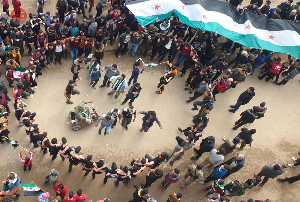 #الدانا || مظاهرة في مدينة #الدانا شمال إدلب ضمن فعاليات الذكرى #العاشرة للثورة السورية. بعدسة: محمد سلطان