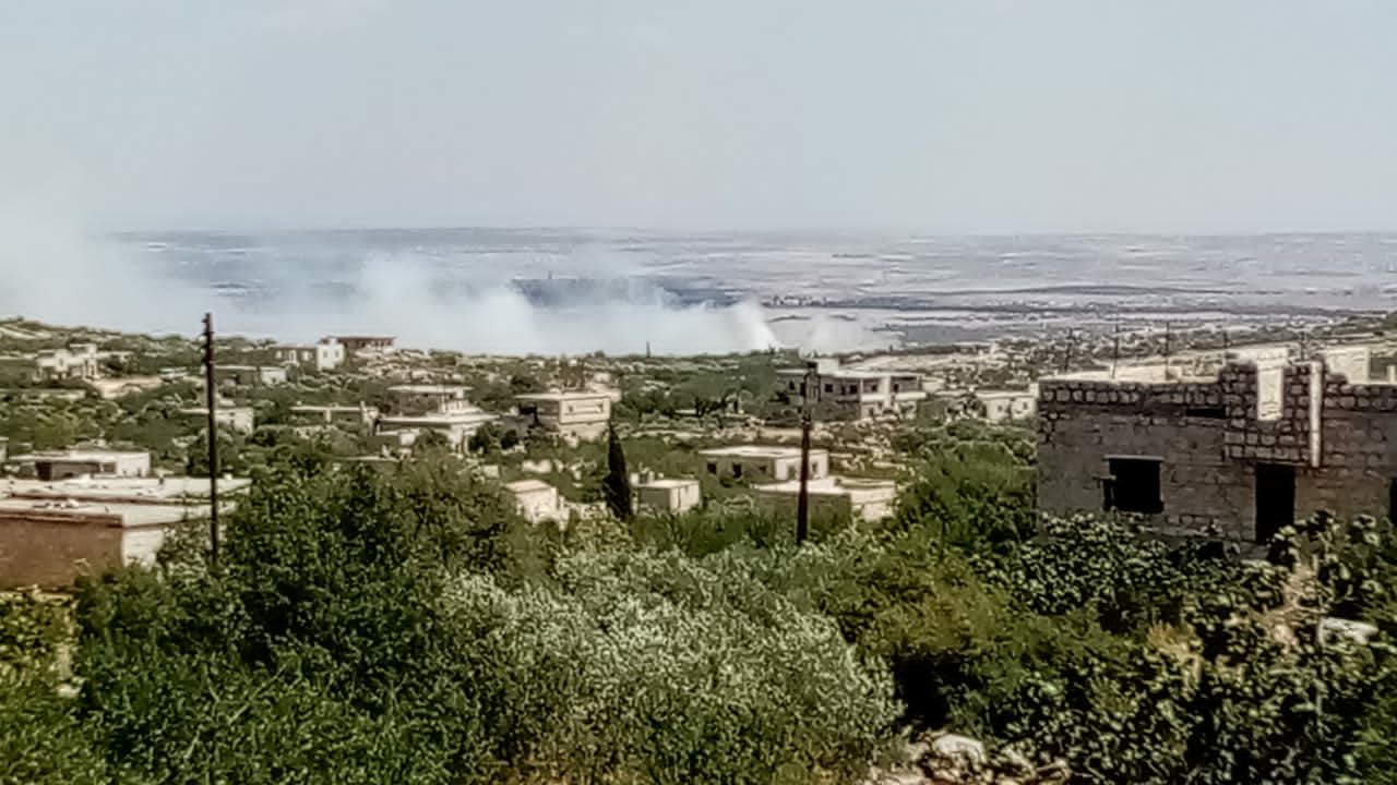 حريق بمحيط نقطة للجيش التركي جرّاء قصف بصواريخ النظام