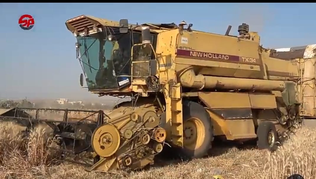 موسم حصاد القمح والشعير  للمزارعين في مناطق ريف إدلب الشمالي