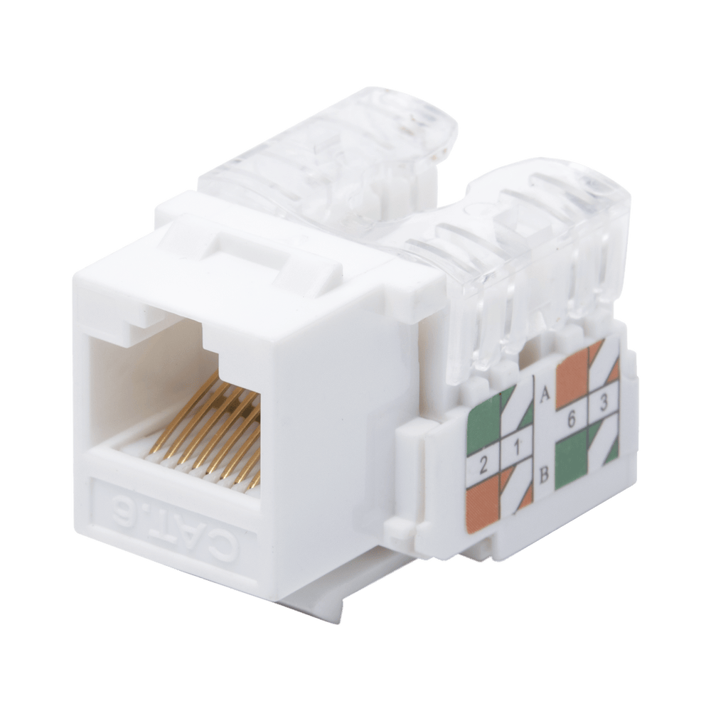 Module Jack Keystone for faceplate Cat6 with 110 (Punchdown) - White Color