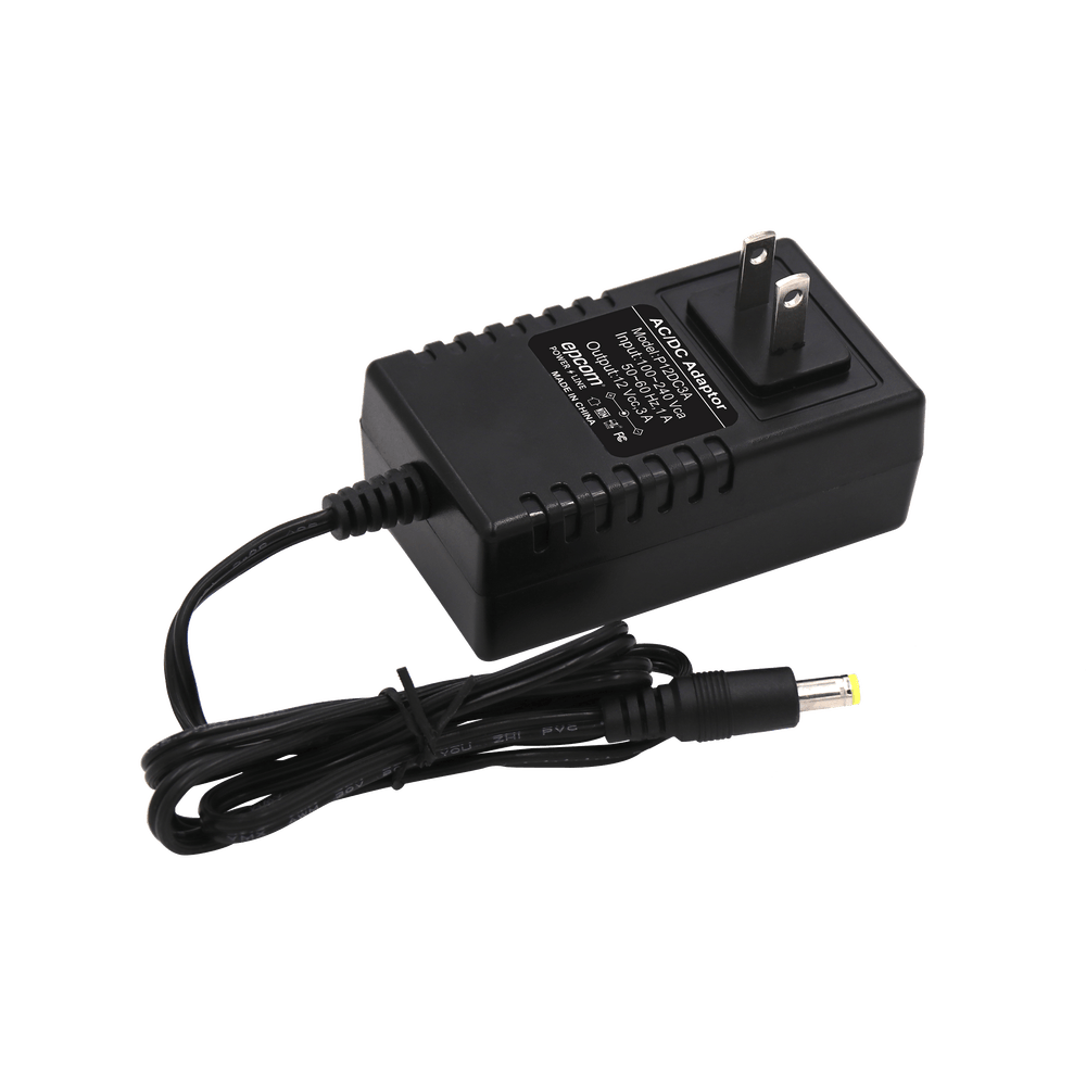 Adapter Power Supply 12 Vdc Regulated @ 3A; Input Voltage 100-240 VAC