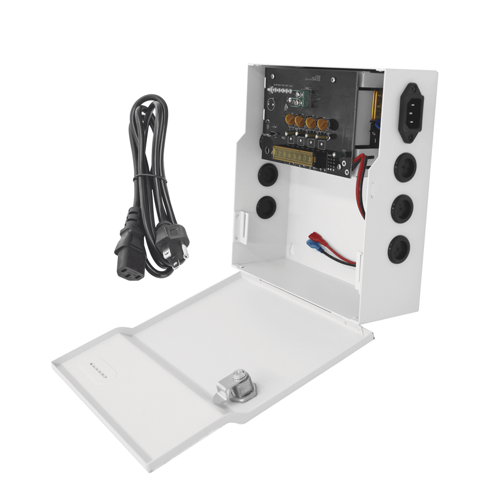 Professional Power Supply 12 Vdc @ 4 A / Up to 4 Cameras / With Backup Battery Capacity / Requires Battery / Input Voltage: 96-264 Vac
