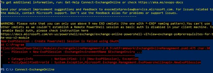 Create Powershell Session Is Failed Using Oauth - Creative Space Wallpaper - Full HD