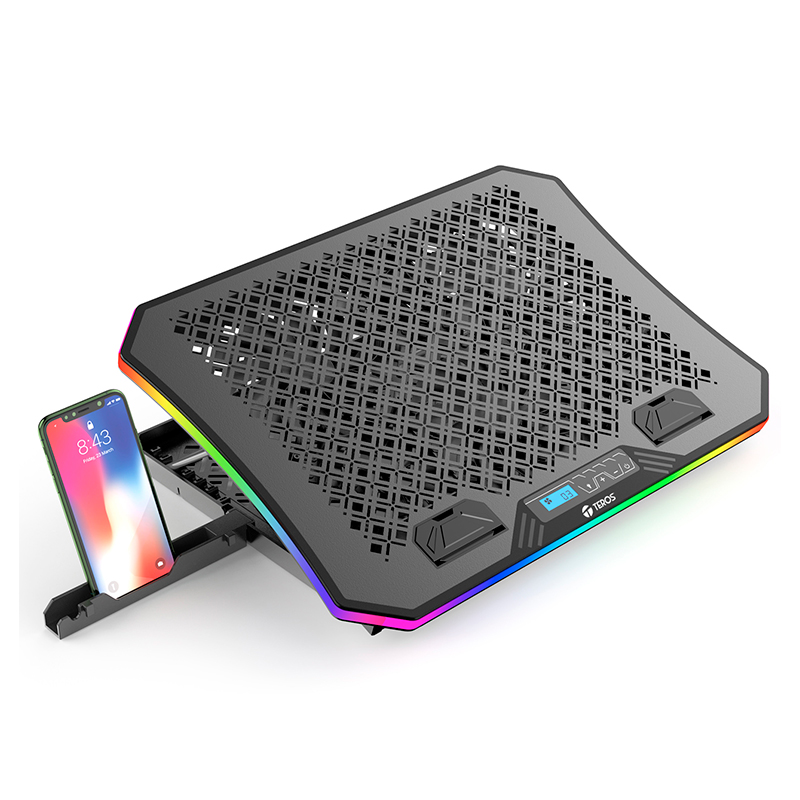 Cooler TEROS TE-7130N, compatible con notebooks de hasta 15.6″, 3 fan de 11 cm