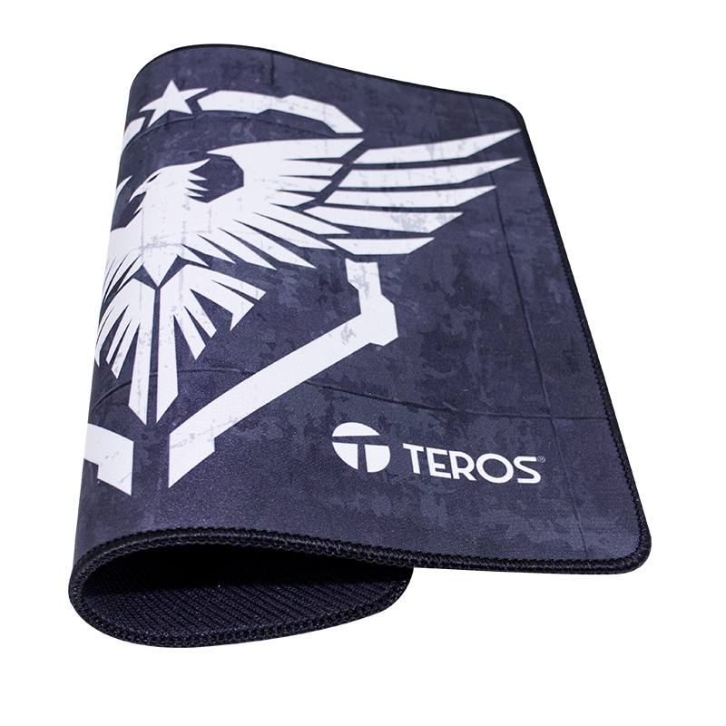 Mouse pad TEROS TE-3014S, negro con diseño