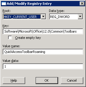 Add/Modify Registry Entry Add/Modify Registry Entry